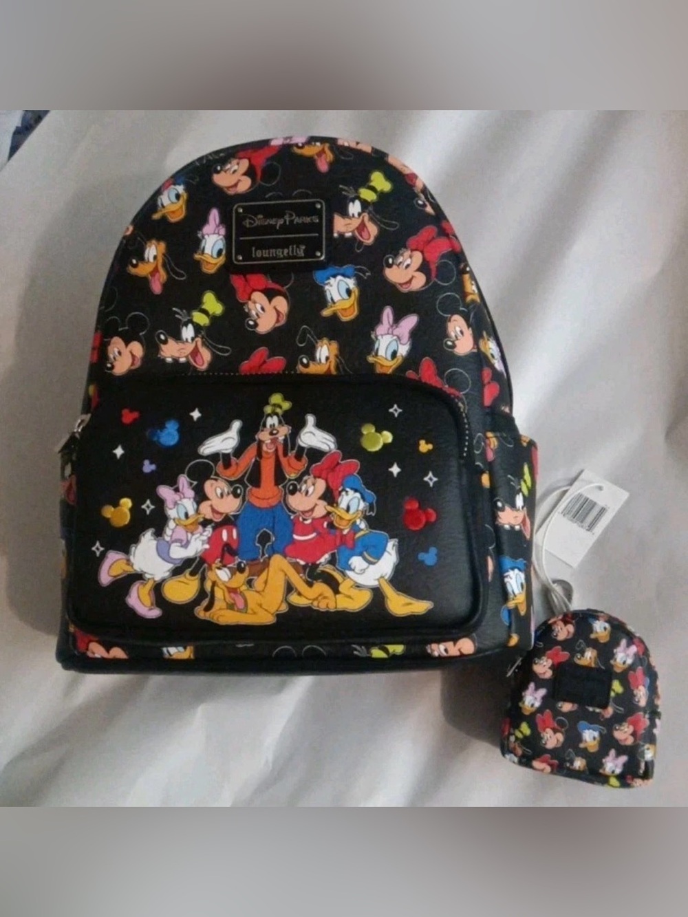 2026 Disney Parks Mickey Mouse & Friends Loungefly Mini Backpack Matching Charm